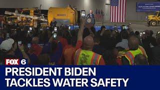 President Biden in Milwaukee, discusses lead pipe replacement | FOX6 News Milwaukee