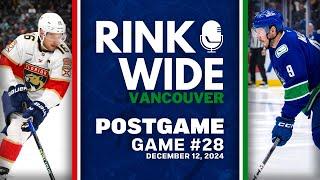 RINK WIDE POST-GAME: Vancouver Canucks vs Florida Panthers | Game 28 - Dec. 12, 2024