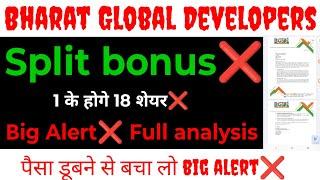 Bharat Global Developers Share latest news,  Bharat Global Developers split, bonus