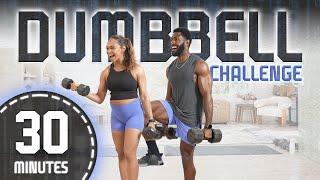 30 Minute Full Body Dumbbell Workout [Strength CHALLENGE]