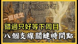 Elden Ring 艾爾登法環 - 錯過只好等下周目，八個重要支線關鍵時間點整理 || 支線攻略、新手攻略、白金之子、王骸、金面具、火山官邸、尤拉、食糞者、塞爾維斯、涅斐麗