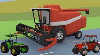 Tractors, Farm Machinery, Excavators, Bulldozer and Street Vehicles for Children - Video For kids