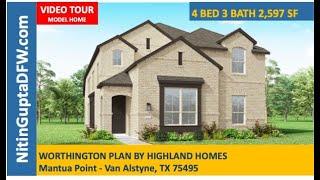 Worthington Plan By Highland Homes in Mantua Point in Van Alstyne, TX