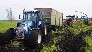 Mais 2024 | Stuck in the Mud | Ford 8210 | Fendt 920 | Case IH | van Wezep Oldebroek | Modderen