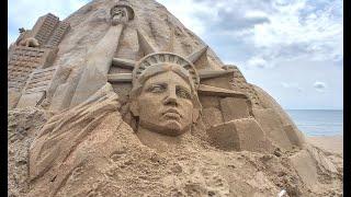 2021 해운대 모래축제 - 메인 모래조각 제작 - 샌드쥬라기월드 (sand sculpture)