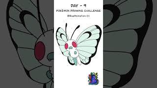 Day 9 Pokémon Challenge: Drawing Butterfree  | Quick & Easy Tutorial! #shorts