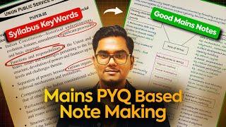 Quality of your Notes decides the Quality of your Answers & your Rank | Learn PYQ-based Note Making