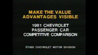 1981 Chevy Citation and Chevette Competitive Comparison