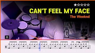 [Lv.02] The Weeknd - Can't Feel My Face () Pop Drum Cover with Sheet Music