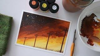 ART#19|Màu nước Thiên Long - Vẽ tranh phong cảnh | Watercolor Tutorial| Landscape