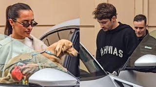 CHARLES LECLERC, ALEXANDRA St MLEUX & LEO LECLERC Enjoying Monaco today with FERRARI PUROSANGUE