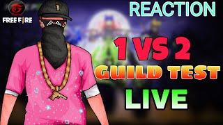 FREE FIRE LIVE GUILD TESTROOM GIVEAWAY | FF LIVE TEAM CODE GIVEAWAY || LIVE REACTION FF LIVE