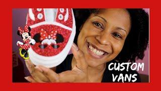 How to: Custom Vans Old Skool | Glitter Shoes Diy - Minnie Mouse Custom (Tutorial 2020)