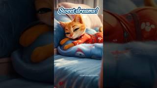 Sweet Dreams from Baton – The Sleepy Cat with sweet dreams  #sleepycat #GoodNight #SweetDreams