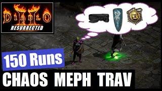 Huge RNG ! 150 Chaos + Mephisto + Travincal runs - Diablo 2 resurrected