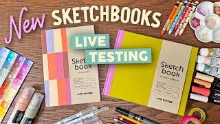 Odd Orange Sketchbooks - Let's break in! (Sketching, Playing with Art Supplies & Mini Review)