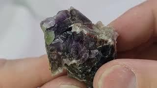 Amethyst Epimorph #8 with Hematite and Fluorite