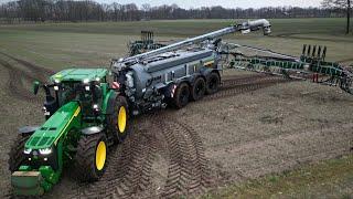 Gülle fahren 2025 mit neuem Kumm KTR32 TITAN & JohnDeere Traktoren im Emsland