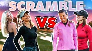 2v2 Golf SCRAMBLE | Mia Baker & Karol VS Claire Hogle & Sarah | WHO WILL WIN? | Rams Hill Golf Club