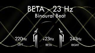 Active and Alert on the Beta Wave - 1hr Pure Binaural Beat Session at ~(23Hz)~ Intervals