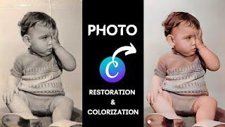 Old Photo Restoration and Colorization using Canva Ai