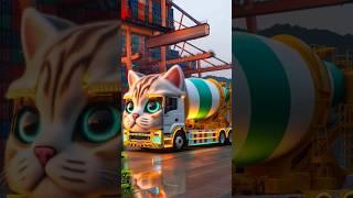 ️Evolution of Cat : Mixer Truck  #cat #cute #love #shorts