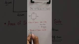 Area and perimeter of square | Ayushi teacher | Area and perimeter #maths #area #perimeter