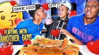 FLIRTING WITH ANOTHER STRAIGHT GUY RG OFFICIAL TO SEE HIS REACTION | KINGCRAB MUKBANG