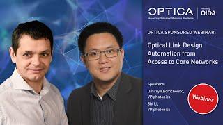 Webinar: Optical Link Design Automation from Access to Core Networks