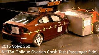 2011-2018 Volvo S60 NHTSA Oblique Overlap Crash Test (Right Side)