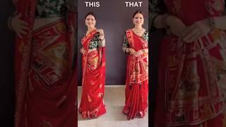 Mermaid style saree draping | saree draping | sidha pallu saree draping#saree #shorts #trending