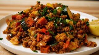 Chickpeas Quinoa and Lots Vegetables Stir Fry Recipe, so Healthy | Vegetarian | Vegan