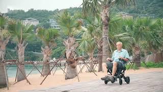 Asjmr Power Wheelchair for Seniors and Disabled, Light-weight and Foldable, Suitable for All Terrain