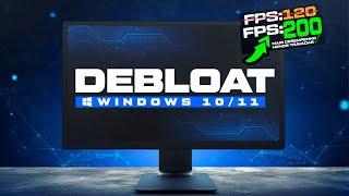 COMO OTIMIZAR O PC COM DEBLOAT ! WINDOWS 10 E 11 ! MAIS FPS NOS JOGOS, WINDOWS MAIS RÁPIDO E LEVE !