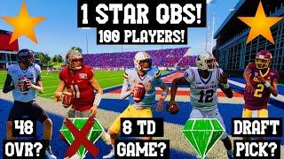 I Followed the Careers of ONE HUNDRED 1 Star QBs in College Football 25!