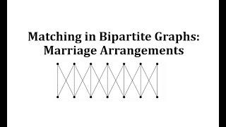 Matching in Bipartite Graphs:  Marriage Arrangements