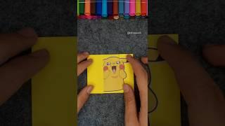 Pikachu paper folding game  paper games puzzle #pikachu #pokemon #kertasputih #diy
