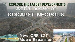 Fastest Growing City in India - Hyderabad Kokapet Neopolis Latest Road Developments Drone Visuals