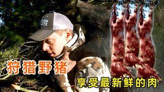 一口氣看完《肉食獵人》第4季合集，猛男狩獵野豬，團隊合作荒野求生