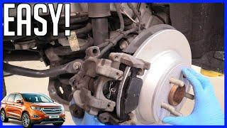 How to Replace Rear Brake Pads and Rotor Ford Edge 2015-2023 | Sizes and Torque Specs!