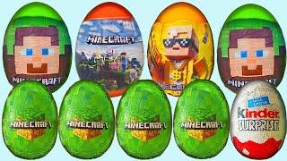 16 MINECRAFT Chocholate Surprise Eggs Unboxing