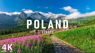 FLYING OVER POLAND 4K - Relaxing Music With Beautiful Natural Landscape - Amazing Nature