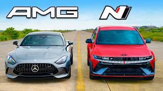 Mercedes-AMG GT v Hyundai IONIQ 5 N: DRAG RACE