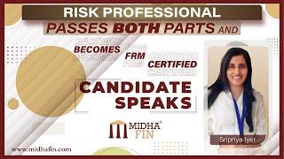 Experienced Risk Professional on clearing both parts of FRM