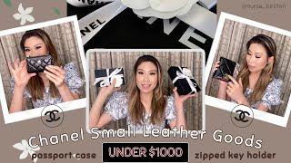 UNDER $1000 !! Chanel Unboxing - Luxury Small Leather Goods | Passport Cover + Zipped Key Case