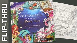 Mythographic Deep Blue by Fabiana Attanasio | Flip-Through | Adult Coloring