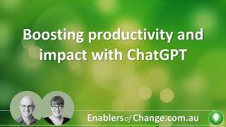 Boosting productivity and impact with ChatGPT