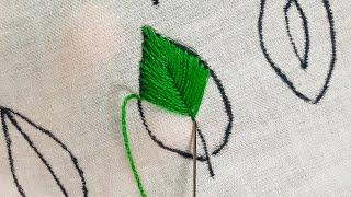 Hand embroidery! 4 Easy Leaf Hand Embroidery Stitches