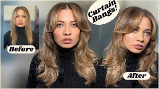 HOW TO CUT CURTAIN BANGS LIKE A PRO | DIY CURTAIN BANGS | Brittney Gray