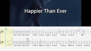 Billie Eilish - Happier Than Ever guitar solo tab